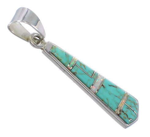 Opal Turquoise Silver Southwest Pendant YX77641